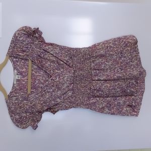 Banana Republic smocked waist floral blouse size XS